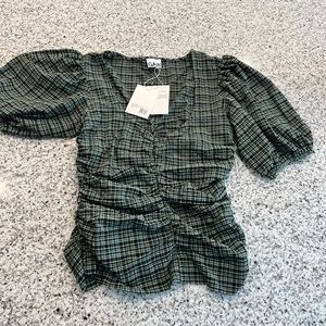 Ganni smocked top